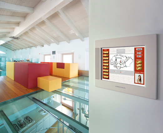 Digitales Zuhause: Wohnambiente mit Touchpanel-Steuerung crestronhome71